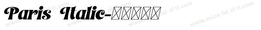 Paris Italic字体转换